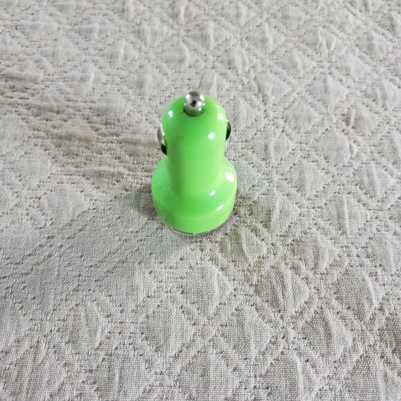 Lime Green Dual Port USB Car Cigarette Lighter Charger - Picture 5 of 5